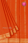 Pure Mysore Crepe Silk Saree -Orange-PA11099
