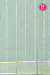 Pure Mysore Crepe Silk Saree-Navyblue And Ash Grey-PA28865