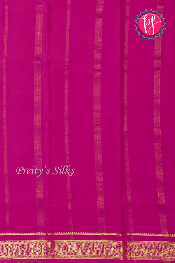 Pure Mysore Crepe Silk Saree-Mejentapink-PA26341