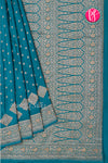 Pure Banarasi Crepe Silk Saree-DeepTealblue-PA22100