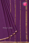 Pure Mysore Crepe Silk Saree -Wine-PF84177