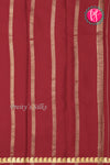 Pure Mysore Crepe Silk Saree-Marron-PA21766