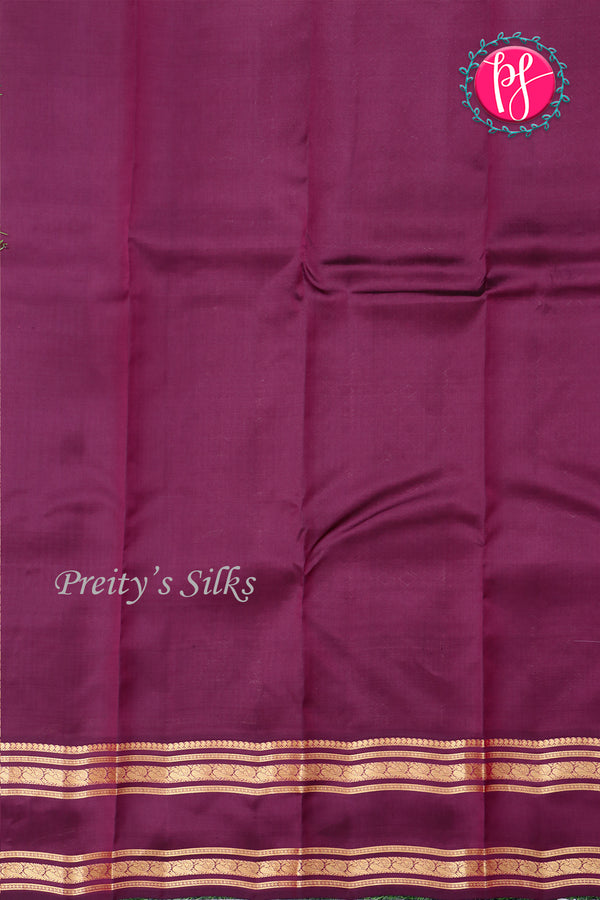 Pure Kanchipuram Silk Saree-Lilac Pink And Deepwine-PA27124
