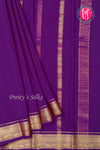 Pure Mysore Crepe Silk Saree-Purple-PF20850