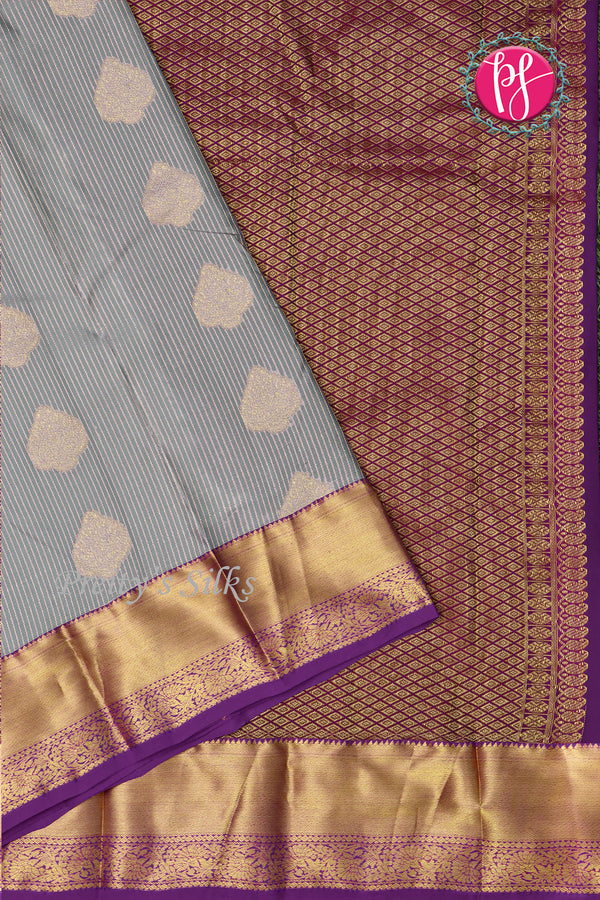 Semi Kanchipuram Silk Saree-PF77110