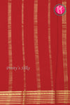 Pure Mysore Crepe Silk Saree -Bottlegreen And Red-PA47018