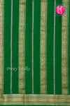 Pure Mysore Crepe Silk Saree-Mejentapink And Green-PA46766