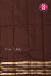 Half Pure Kanchipuram Silk Saree-Rustorange And Maroon-PF04461
