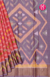 Pure Pochampally Soft Silk saree-Reddish Pink - Light lilac-PF38078