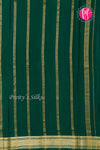 Pure Mysore Crepe Silk Saree-Red And Bottlegreen- PA34000