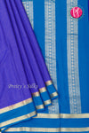 Pure Mysore Crepe Silk Saree -Royalblue And Blue-PF86048