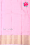 Half Pure Kanchipuram Silk Saree-Red And Babypink-PA25832