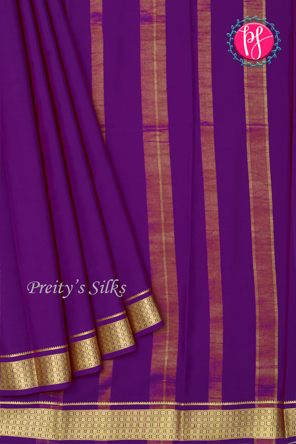 Pure Mysore Crepe Silk Saree-Voilet-PA20890