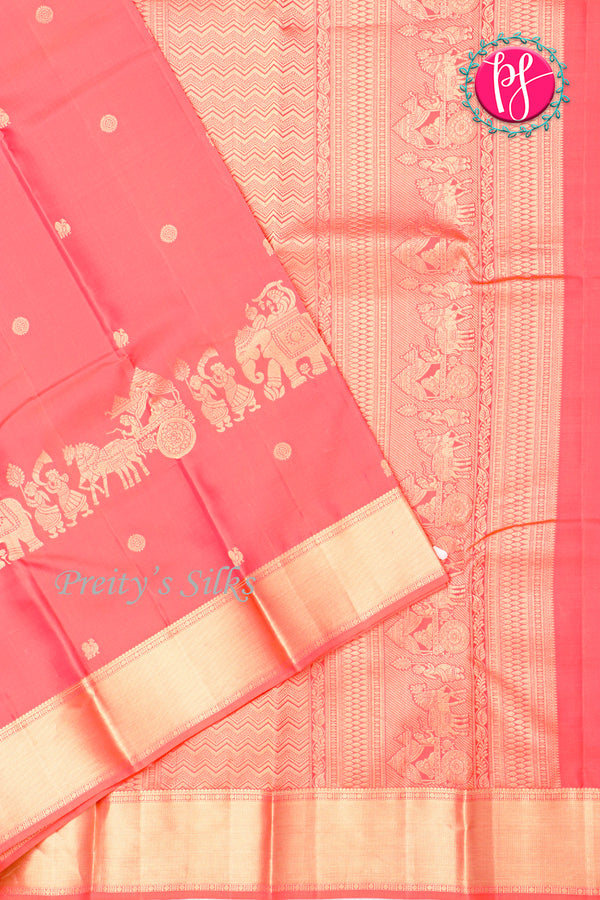 Pure Kanchipuram Silk Saree-Kankambara-PA27256