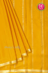 Pure Mysore Crepe Silk Saree -Mustardyellow-PA03056
