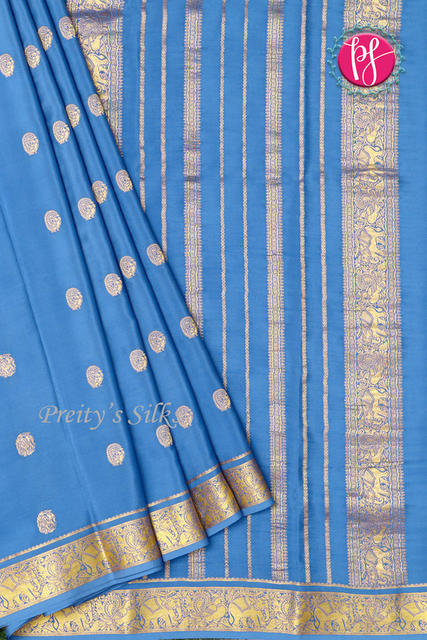 Pure Mysore Crepe Silk Saree-PF77430