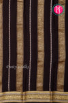 Pure Mysore Crepe Silk Saree-Red And Black-PA46766