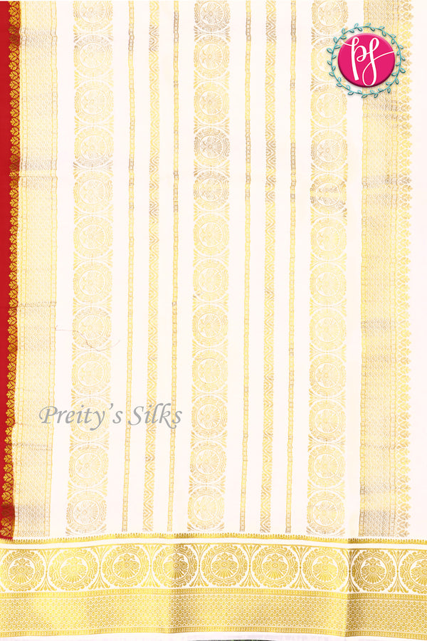 Pure Mysore Crepe Silk Saree-PF77383