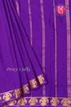 Pure Mysore Crepe Silk Saree-Gandaberunda Border-PF84405