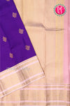 Pure Kanchipuram Silk Saree-Blue And Lightpink-PA23514