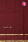 Pure Kanchipuram Silk Saree-Soft lavender And Maroon -PF85003