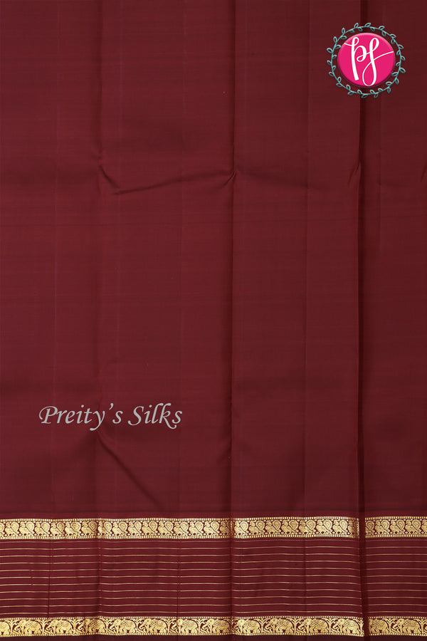 Pure Kanchipuram Silk Saree-Soft lavender And Maroon -PF85003