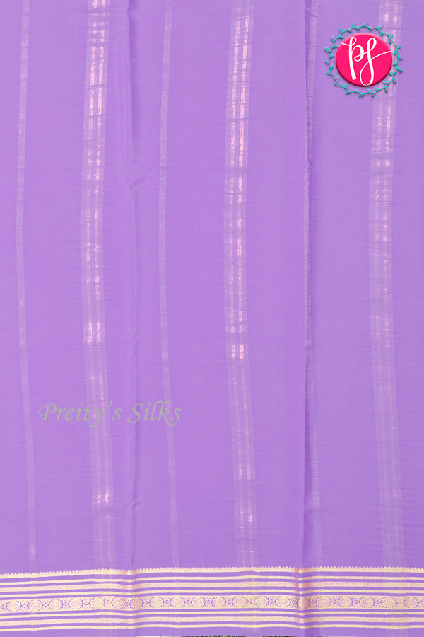 Pure Mysore Crepe Silk Saree-Lavender-PA35304
