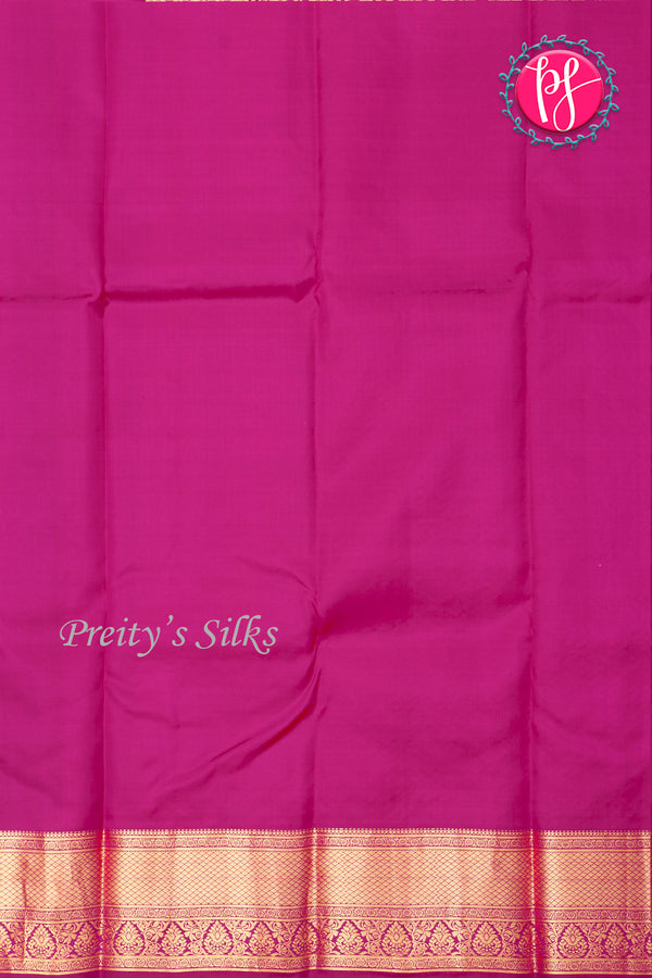Pure Kanchipuram Silk Saree-Mejentapink-PA27609