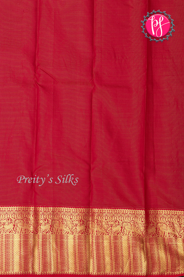 Pure Kanchipuram Silk Saree-Lightpink And Marron-PA23597