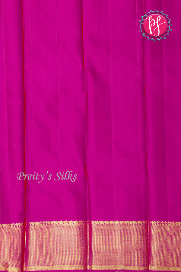 Pure Kanchipuram Silk Saree-Olivegreen And Pink-PF72295