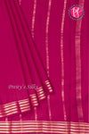 Pure Mysore Crepe Silk Saree -Mejentapink-PA03145