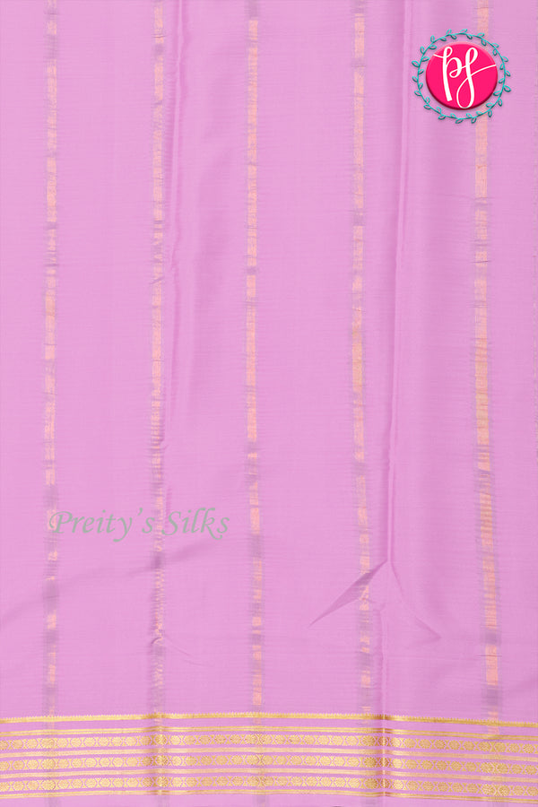 Pure Mysore Crepe Silk Saree-Pastel Pink-PA33665