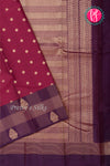 Half Pure Kanchipuram Silk Saree-Maroon And Wine-PA25014