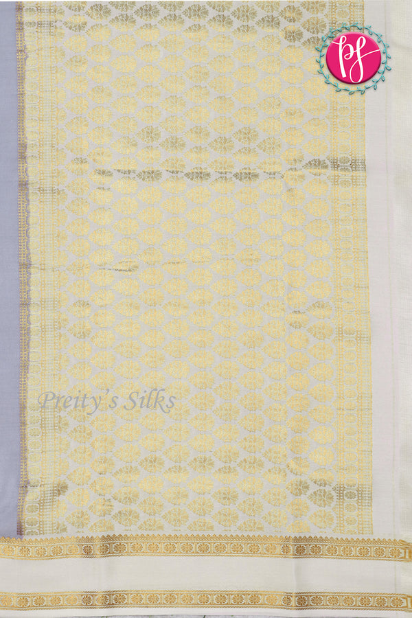 Pure Mysore Crepe Silk Saree With Bentex Border-PF80241