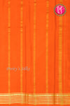 Pure Mysore Crepe Silk Saree-Neongreen And Orange-PA28717