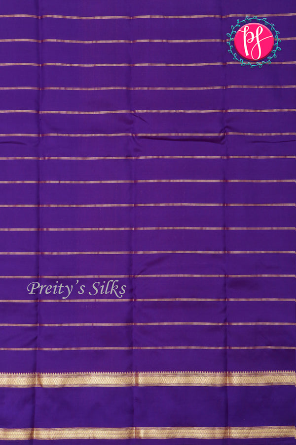 Half Pure Kanchipuram Silk Saree- Purple- PA24996