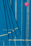 Pure Mysore Crepe Silk Saree-Tealblue-PA19482