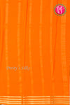 Pure Mysore Crepe Silk Saree-Black And Orange-PA19960