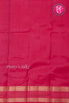 Half Pure Kanchipuram Silk Saree-Olive yellow And Pink- PA24996