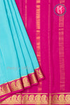 Pure Mysore Crepe Silk Saree-Skyblue And Mejentapink-PA20648
