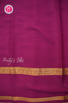 Pure Mysore Crepe Silk Saree-Peach And Wine-PA56316