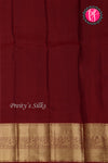 Pure Kanchipuram Silk Saree-Lightpink And Marron-PA23514