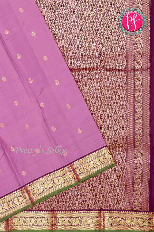 Pure Kanchipuram Silk Saree-Lavender-PA27118