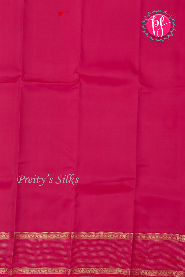 Half Pure Kanchipuram Silk Saree-Mustardyellow And Pink-PA24684