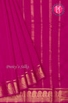 Pure Mysore Crepe Silk Saree-Mejentapink-PA20648