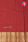 Pure Kanchipuram Silk Saree-Peacockblue And Red-PA23514