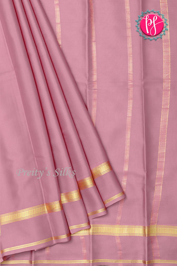 Pure Mysore Crepe Silk Saree-Mauvepink-PA21800