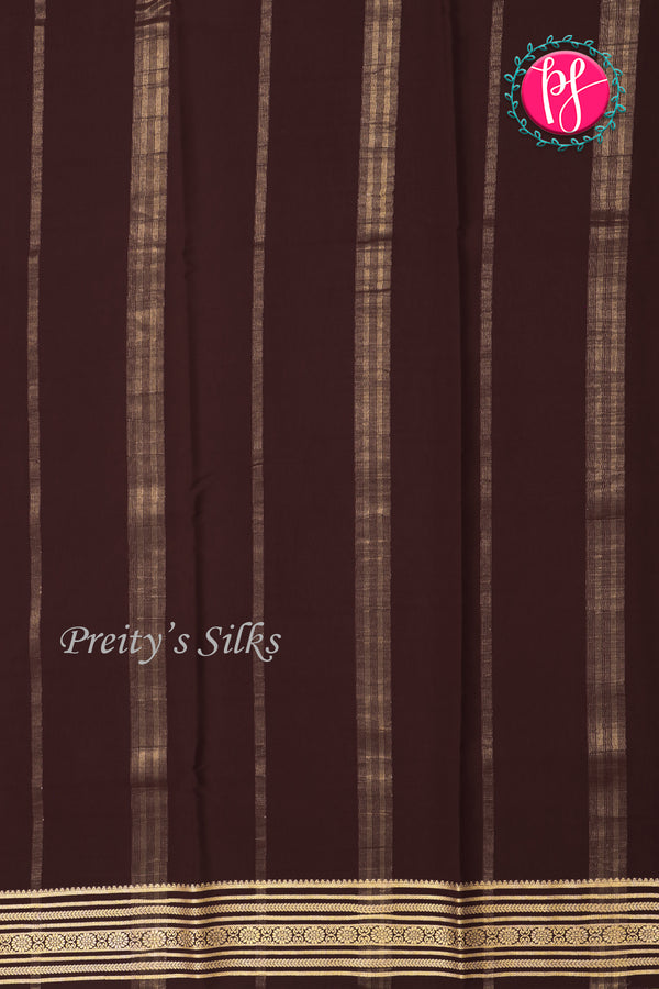 Pure Mysore Crepe Silk Saree-Deepmaroon-PA35304