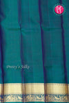 Half Pure Kanchipuram Silk Saree-Purple And Peacockblue-PF47884