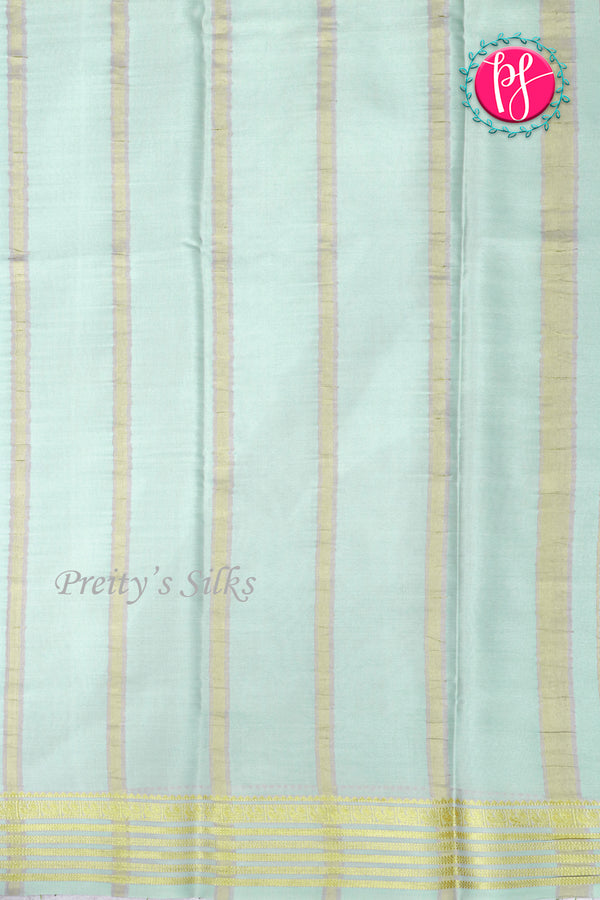 Pure Mysore Crepe Silk Saree-Deepmarron And Soft pastelbluePA28717